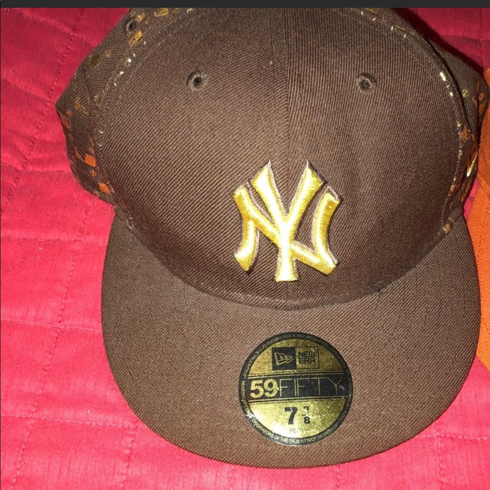 New York Yankees hats new era brown n gold